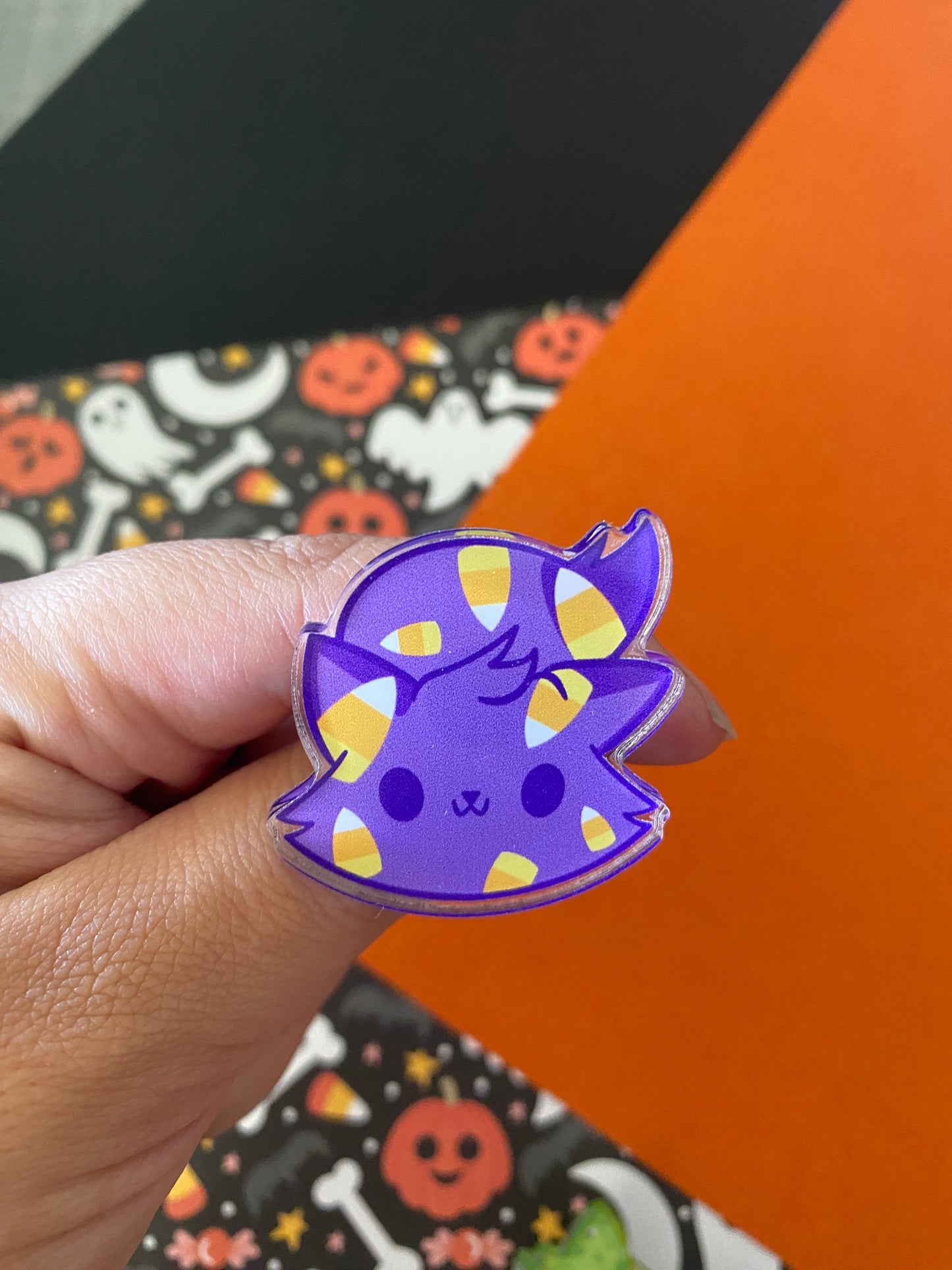 Kit & Kat’s Trick or Treat Acrylic Pin