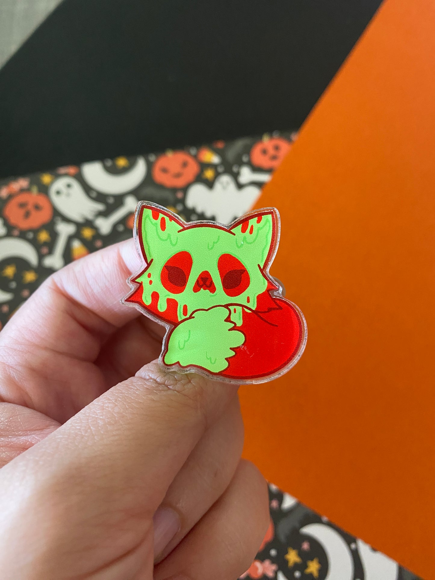 Kit & Kat’s Trick or Treat Acrylic Pin