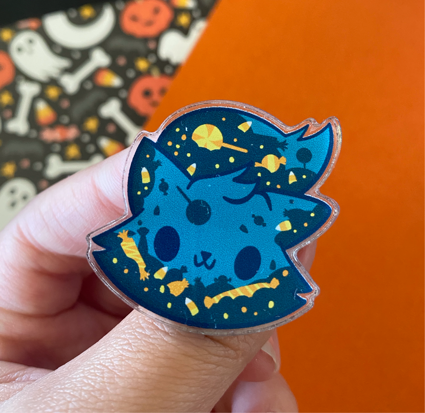 Kit & Kat’s Trick or Treat Acrylic Pin