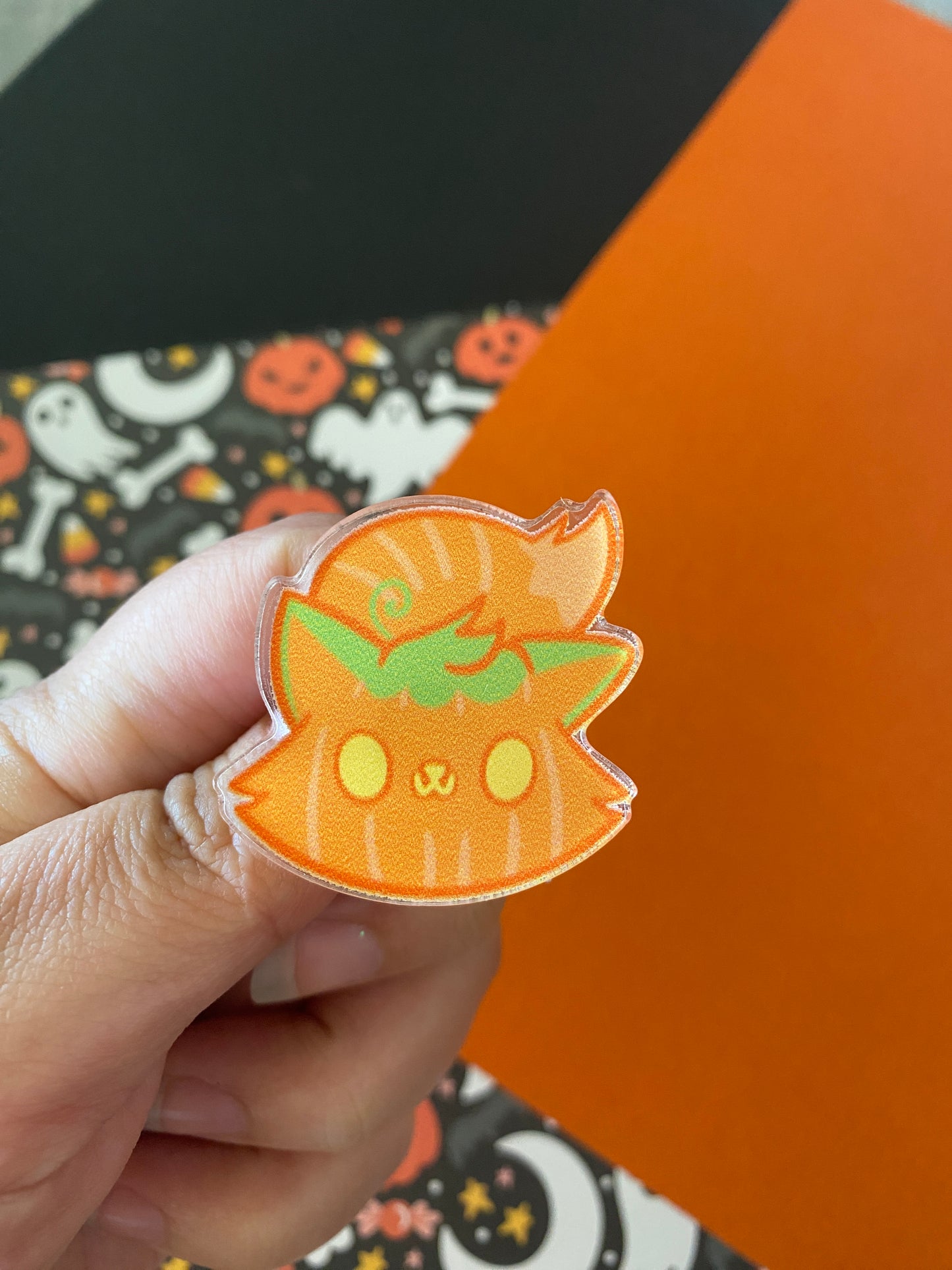 Kit & Kat’s Trick or Treat Acrylic Pin