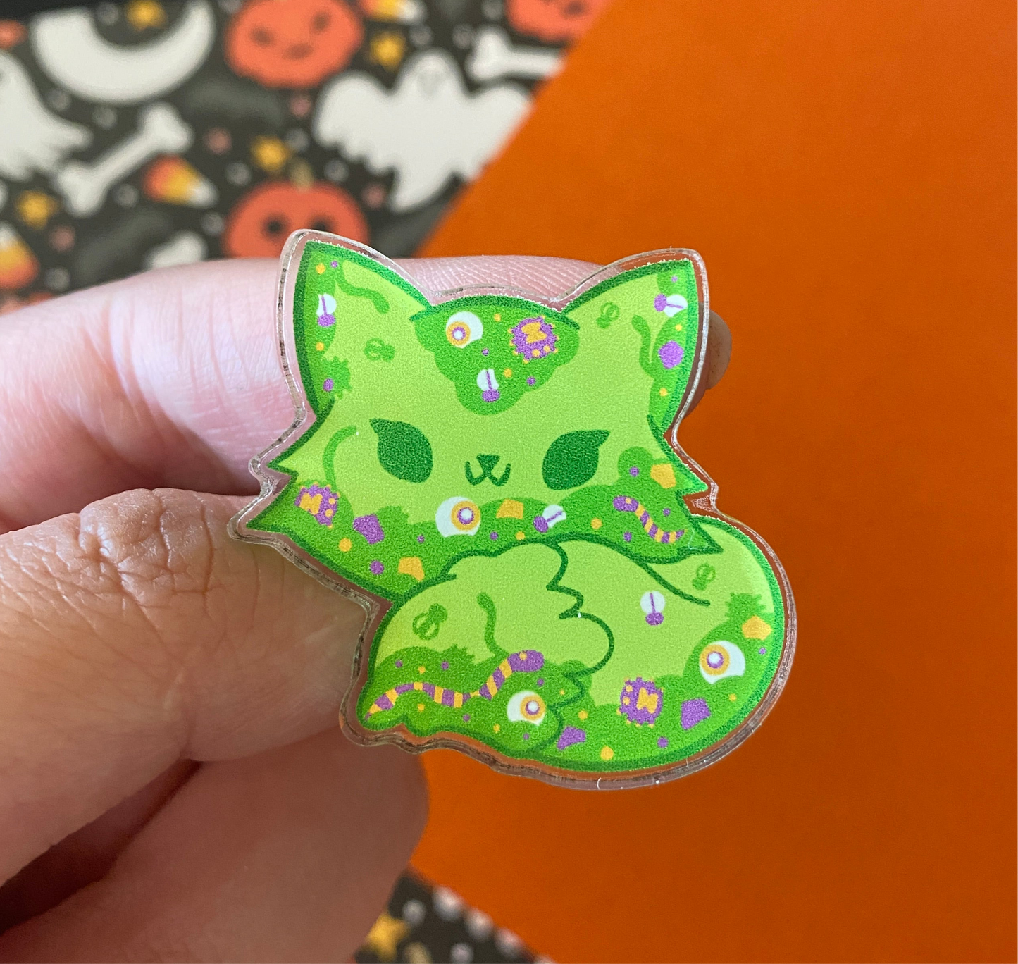 Kit & Kat’s Trick or Treat Acrylic Pin