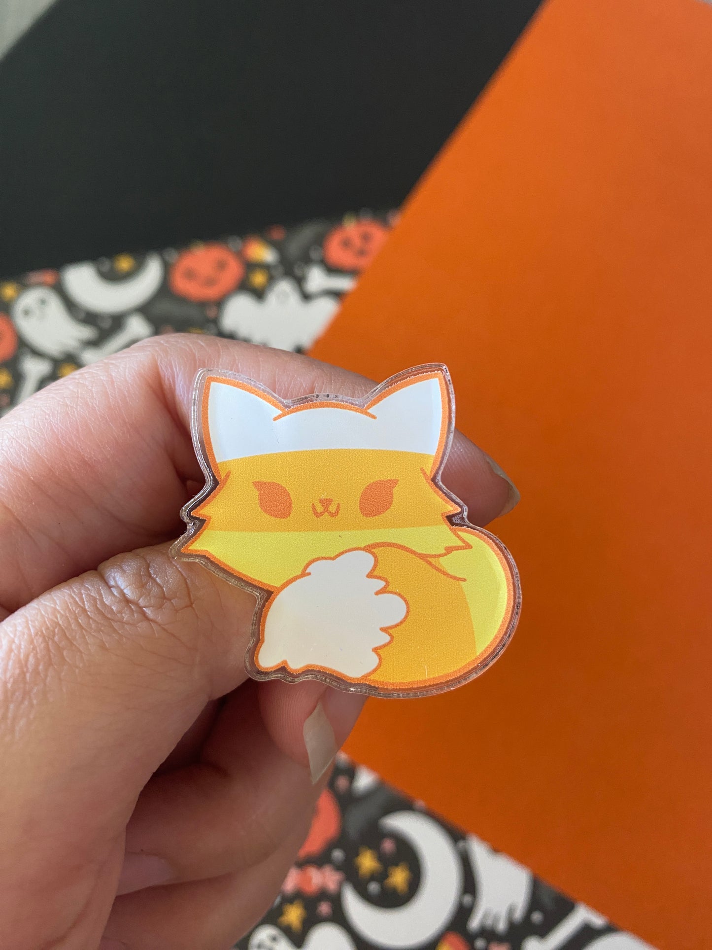 Kit & Kat’s Trick or Treat Acrylic Pin