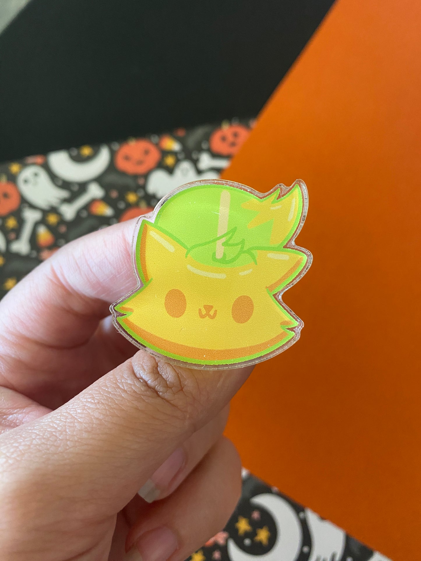 Kit & Kat’s Trick or Treat Acrylic Pin