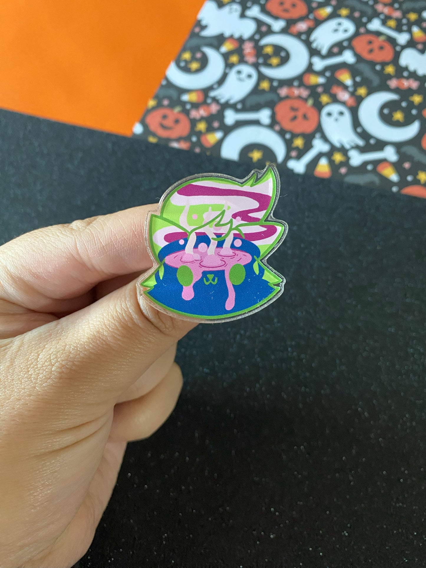 Kit & Kat’s Trick or Treat Acrylic Pin