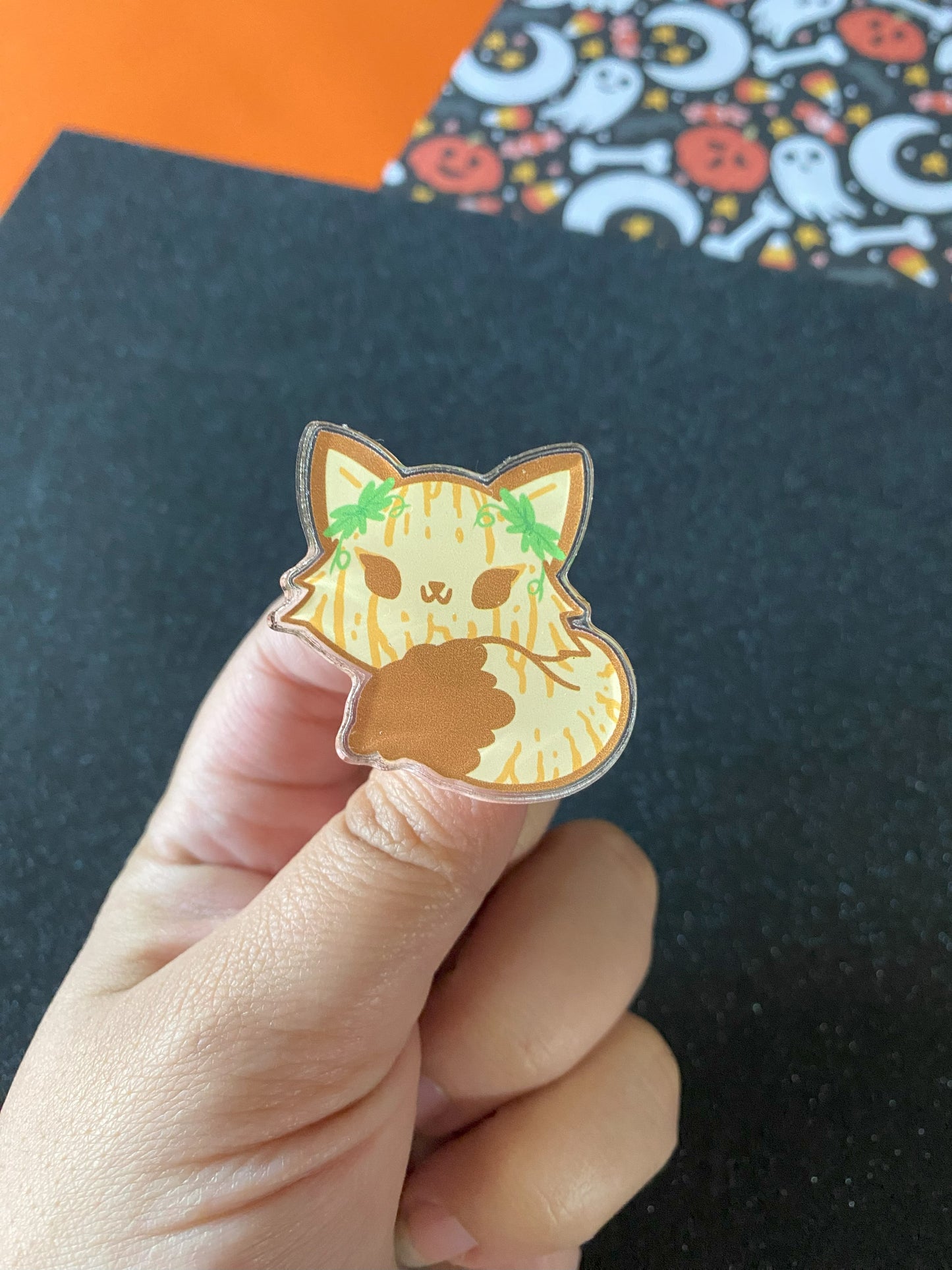 Kit & Kat’s Trick or Treat Acrylic Pin