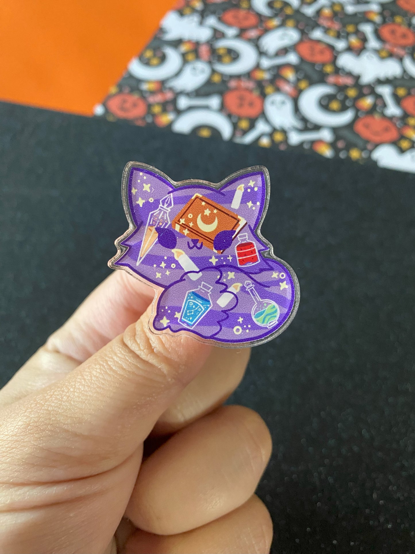 Kit & Kat’s Trick or Treat Acrylic Pin