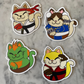 Lucky Kitty Fighter Sticker