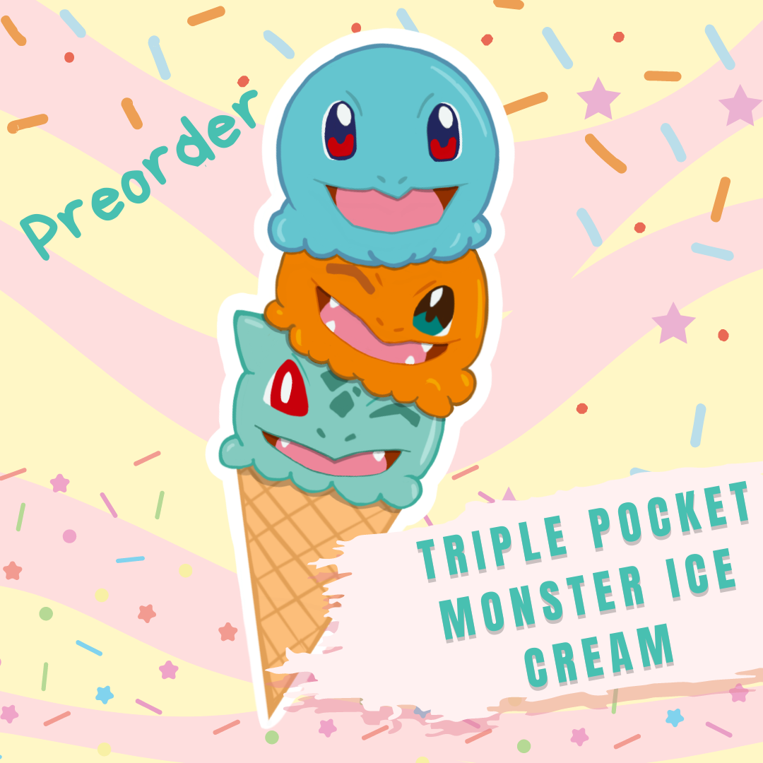 Pocket Monster Ice Cream Sticker