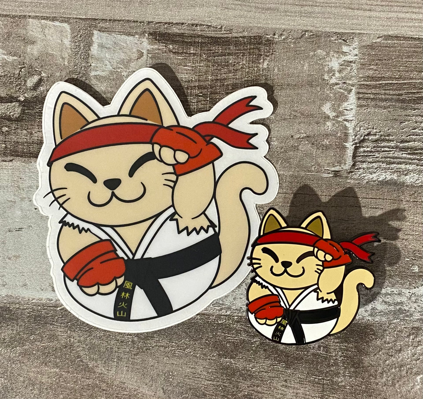 Lucky Fighter Kitty Pin